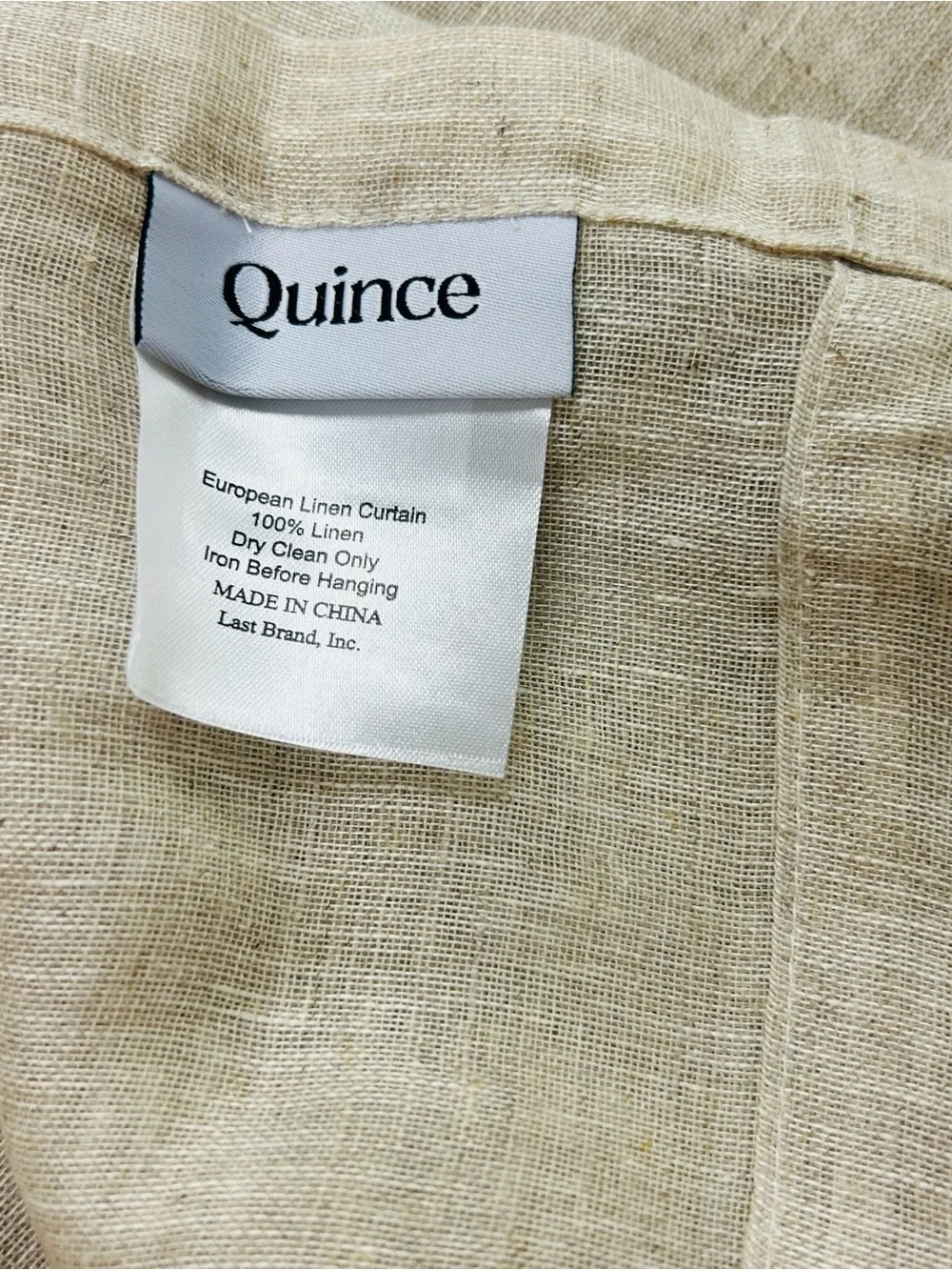 NWOT QUINCE Set Of 2 48x96 European Linen Sheer Curtains Flax 8378